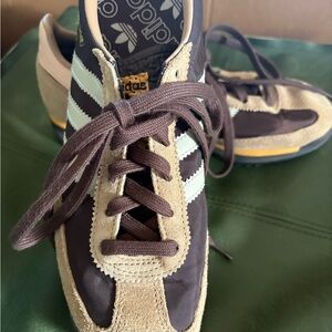 Adidas Chocolate and Beige Trainers